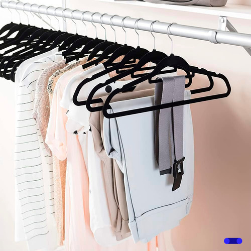 Set 40 Ganchos Terciopelo Para Ropa Duraderos