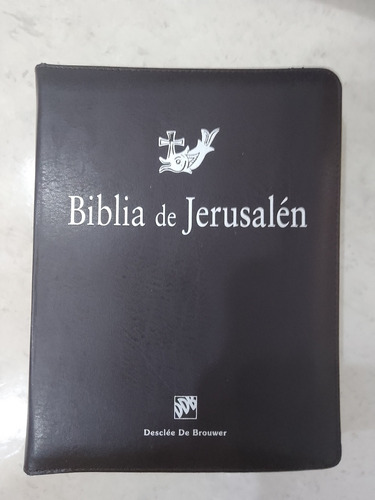 Biblia De Jerusalen Con Forro Símil Piel Fijo Cremallera