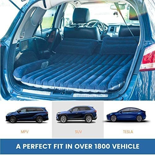 Imagen 3 de 6 de Colchón Inflable Para Carro Almohadas Inflables E Inflador
