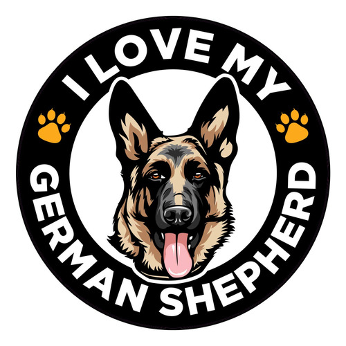 I Love My German Shepherd Adhesivo Vinilo Para