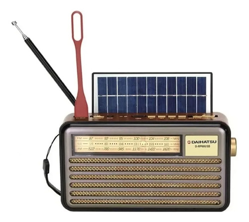 Radio Daihatsu D-rp60usb Am Fm Retro Recarga Luz Solar 