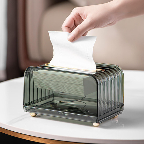 Servilletero De Caja De Pañuelos De Mesa Con Resorte Verde