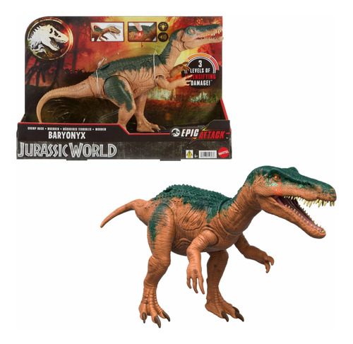 Jurassic World Epic Attack Baryonyx Muerden Chomp Luces