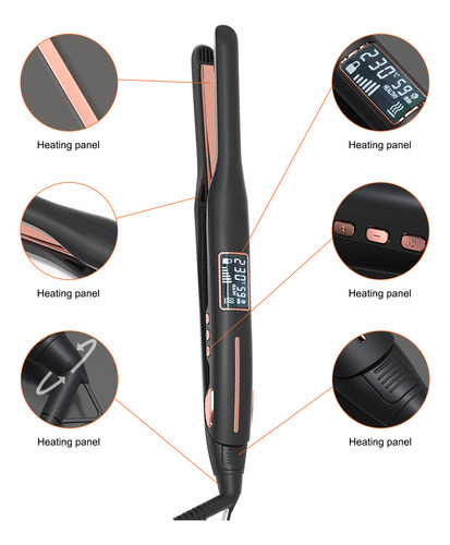 Plancha De Pelo Para Hombre: Rizado De Doble Uso De 10 Mm Y