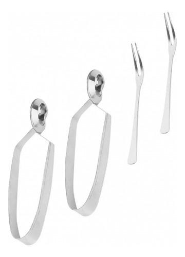 Juego De Tenedores De Pinzas Para Caracoles, Caracoles, 4 Pi