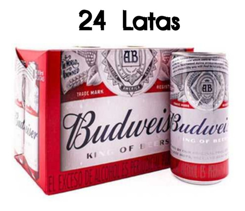 Cerveza Budweiser De 24 Latas - mL a $279