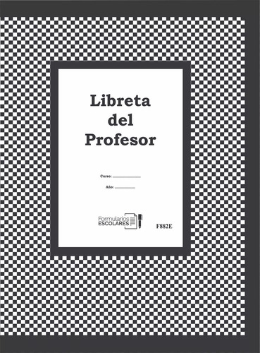 Libreta Del Profesor - F882e - Formularios Escolares