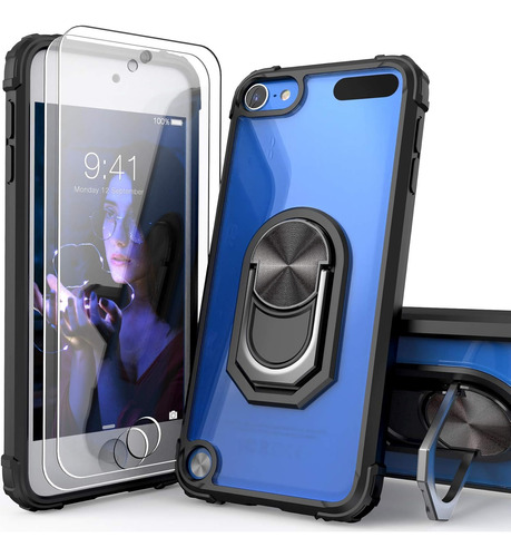 Funda Para iPod Touch 7/6/5 Idystar Negro Con Soporte