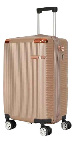 Mala De Viagem 10kg Polipropileno Resistente Zíper Expansível Cor Dourado 2085
