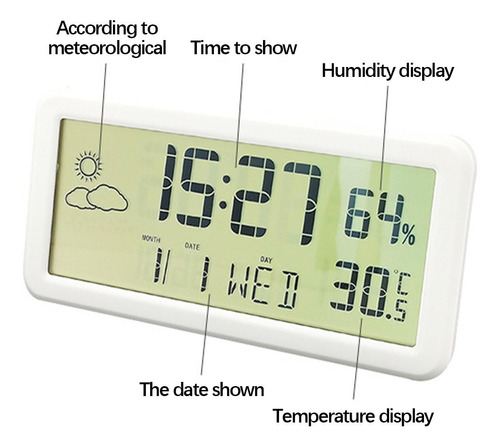 Reloj Despertador Digital Interior Temperatura Medidor De