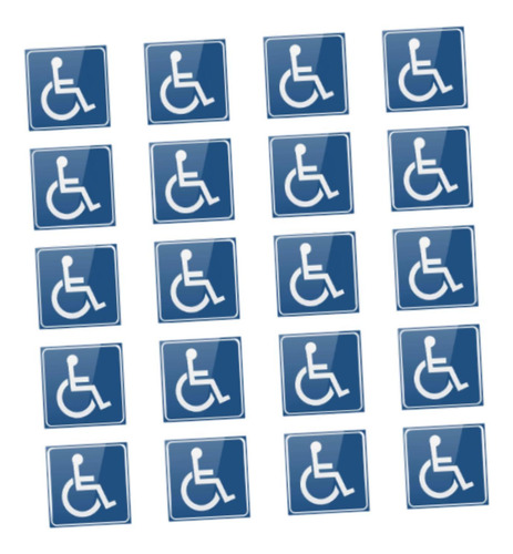 20 Piezas Discapacitados Sillas De Ruedas Signos Handicap