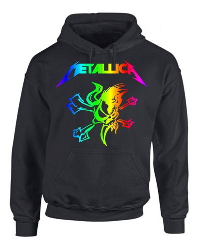 Buzo Metallica Arco Iris Holografico Personalizado Exclusivo