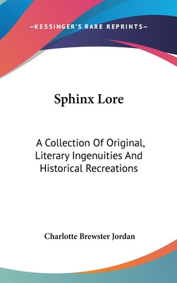 Libro Sphinx Lore: A Collection Of Original, Literary Ing...