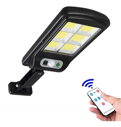 Reflector Led Recargable Con Panel Solar Para Exterior Kq-d0 Color de la carcasa Negro Color de la luz Blanco frío