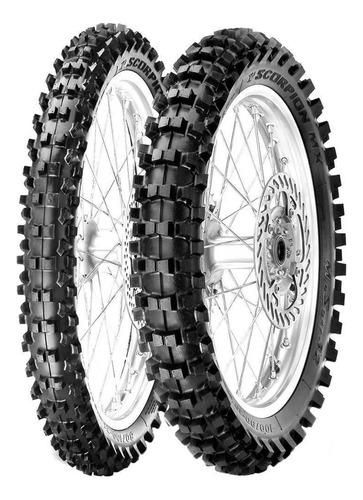 Par Pneu 110/90-19+80/100-21 Mx-32 Tt Mid Soft Nhs Dia+tras
