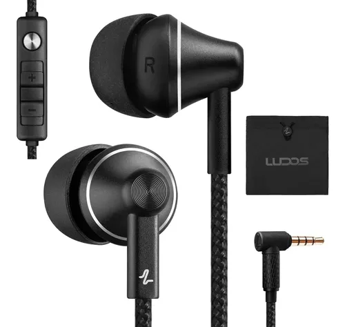 AURICULARES CON CABLE CON CABLE TEXTURIZADO-NEGRO — MUMUSO