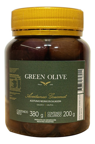 Aceitunas Negras N°000 Green Olive 200g