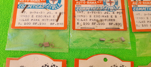 Escovas Carvão E Molas Motor Autorama Preto