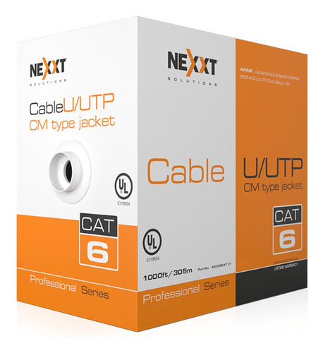 Cable Utp Cat5e 100% Nexxt 305 Metros Gris Cm Envio Incluido