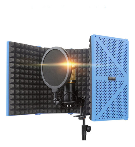 Mic Isolation Studio Grabación Estudio Profesional Negro