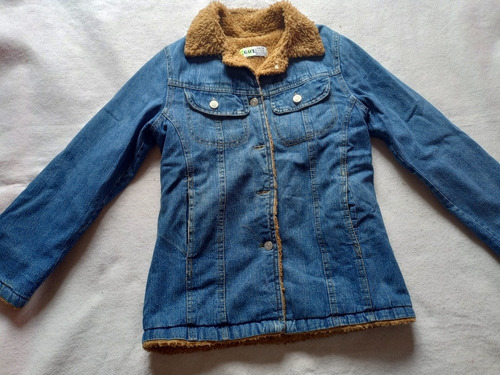 Campera De Jeans Con Corderito Talle 8 A 10 Años