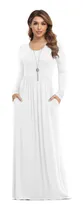 Comprar Vestido Largo Elegante Casual Moda Para Dama Manga Largo