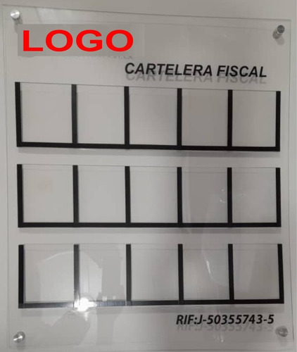 Cartelera Fiscal 15 Bolsillos 1/4 Carta 65x75 M 100% Acilica