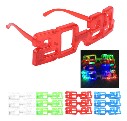 2025 Gafas Brillantes Para Fiestas, 12 Unidades, Accesorios