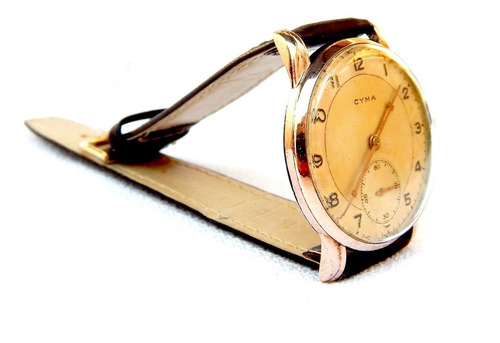 Reloj Cyma Vintage 38mm Funcionando 1940c Micronado Oro
