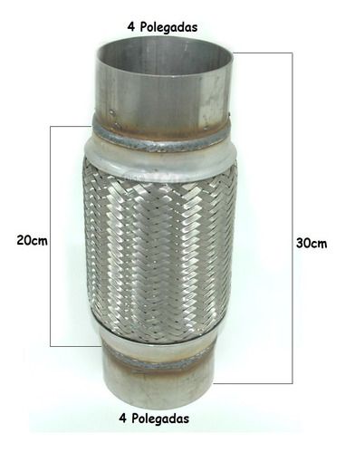 Imagem 1 de 3 de Flexível Universal Malha Dupla Inox 4 Polegada 101,6mm  S38