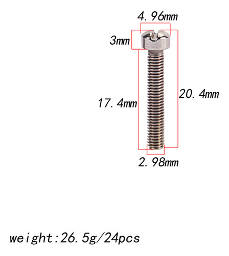 24x Tornillos De Anillo De Montaje De Pastilla De Guitarra