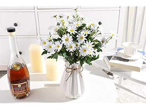 Gumolutin 2 Pcs Ramo De Flores De Margaritas De Seda Artific