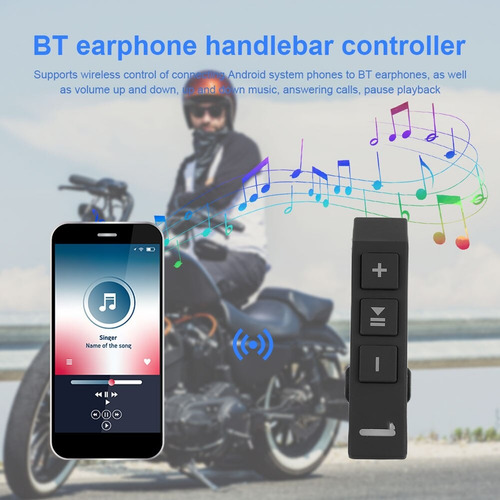 Audífonos Para Motocicleta Controlador De Manillar Bluetooth