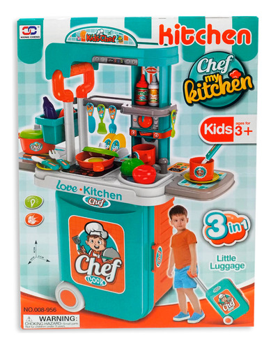 Valija Con Ruedas Set De Cocina Chef My Kitchen