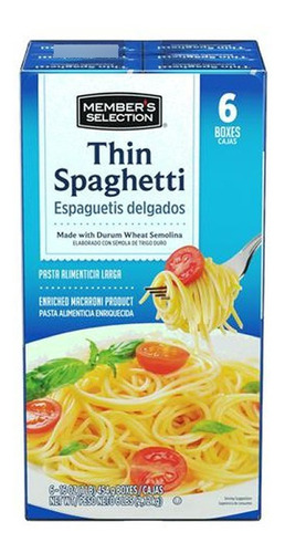 Espaguetis Delgados 6 X 454g Members - g a $17