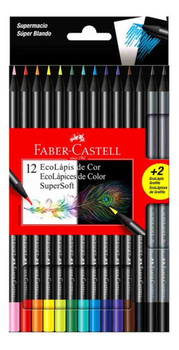 12 Colores Profesionales Lápices Super Soft Faber Castell