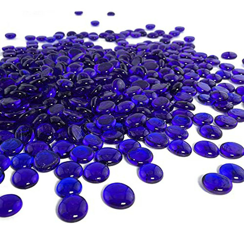 5lbs Cuentas De Piedras Preciosas De Vidrio Azul Cobalto Rel