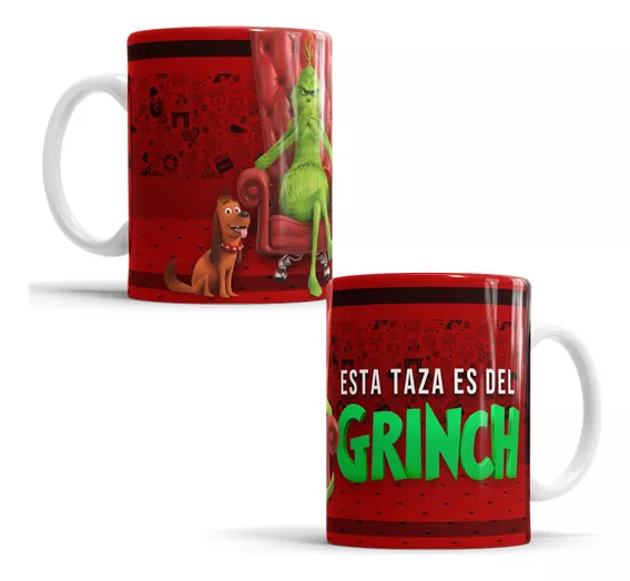 Taza De Esta Es Del Grinch, Sillon, Perro, Regalo De Navidad