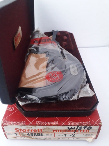 Imagen 2 de 3 de Micrometro Starrett Original Modelo.436rl 1 - 2 .