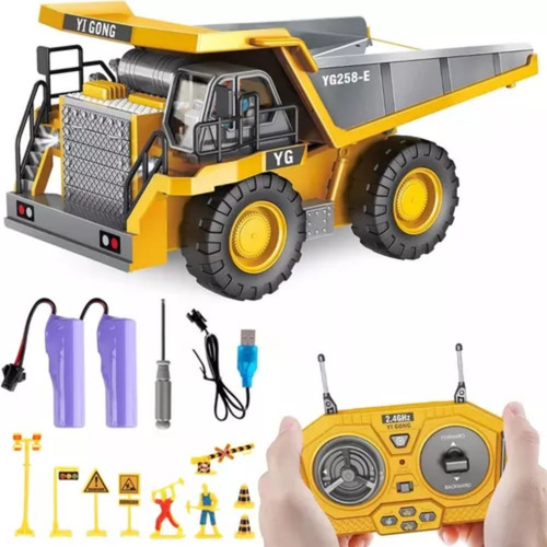 1:24 9ch Vehículo De Camión Volquete Aleación Rc Color Naran