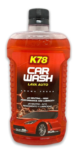 Shampoo Para Autos Motos K78 Ph Neutro Concentrado Fresa