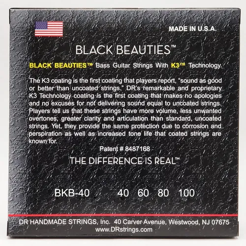 Dr Strings Black Beauties Cuerdas Para Guitarra Baja (bkb...