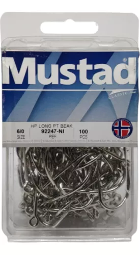 Anzol Mustad 92247 - 6/0 Com 100 Unidades