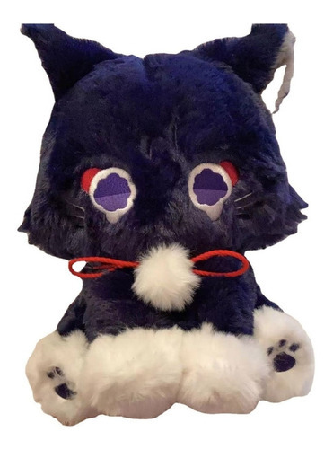 Peluche Scaramouche Scarameow Genshin Impact Gato Color Negro