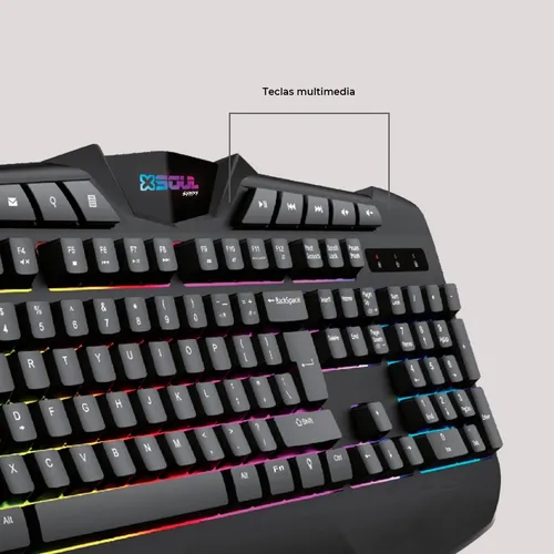 Teclado Gamer Soul Xk700 Rgb Ingles