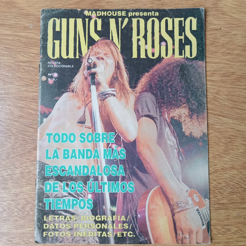 Revista Madhouse Suplemento Guns N Roses Nº4 Sin Poster Det