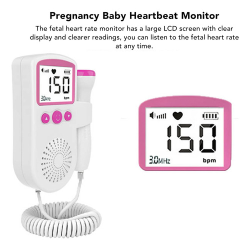 Monitor Fetal Doppler Para Escuchar Latidos Bebe Ultrasonido