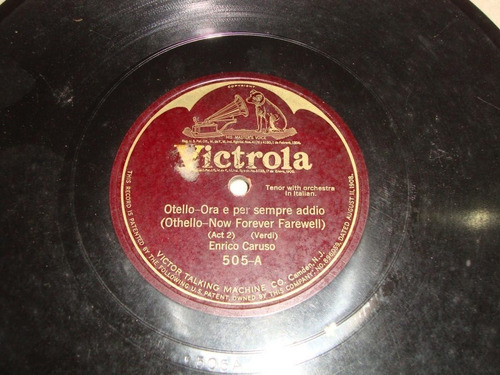 Pasta Enrico Caruso Orchestra Italian Victrola 505 C26