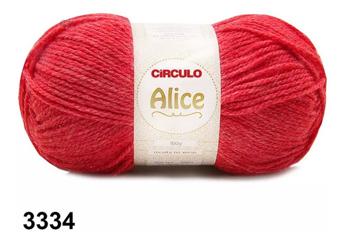 Fio Alice Círculo 100g 200mts Crochê Tricô Macio Estonado Cor 3334 - Tulipa