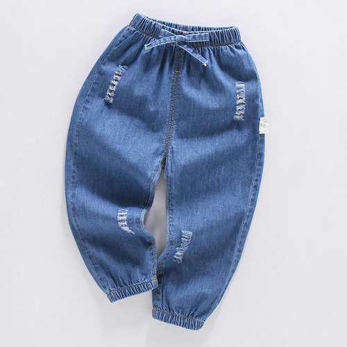 Jeans Para Niños, Vaqueros Cómodos De Algodón Para Bebés